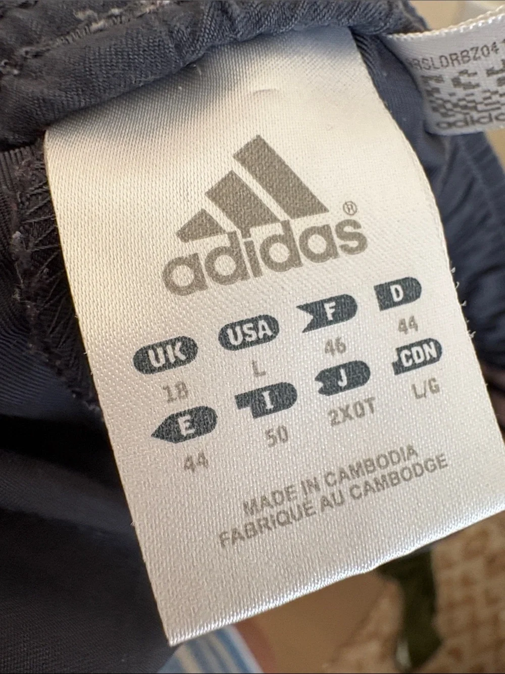 adidas Navy Track Pants with Light Pink Stripes - Picture 2 of 4